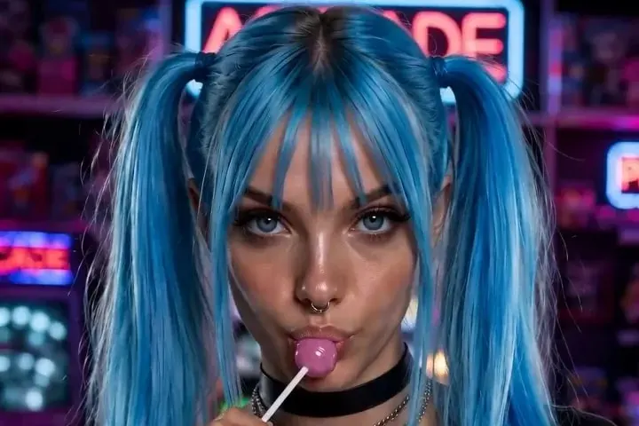 Horny at the Arcade – opening frame of episode 1